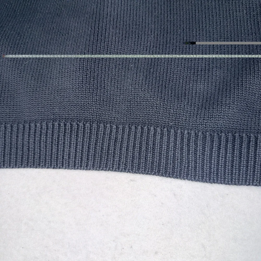 Eddie Bauer Men's L Tall V Neck Sweater 100% Cotton Navy Blue Logo Pullover
